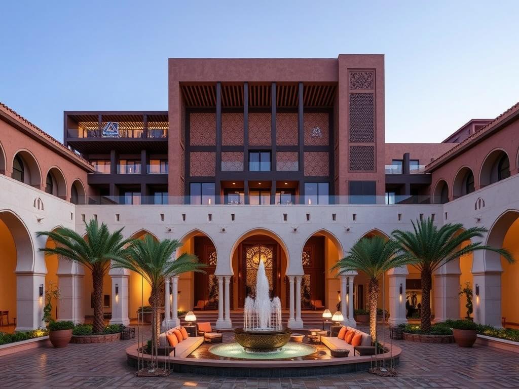 Hôtel de luxe à Marrakech mêlant éléments traditionnels et design contemporain Hôtel de luxe à Marrakech mêlant éléments traditionnels et design contemporain